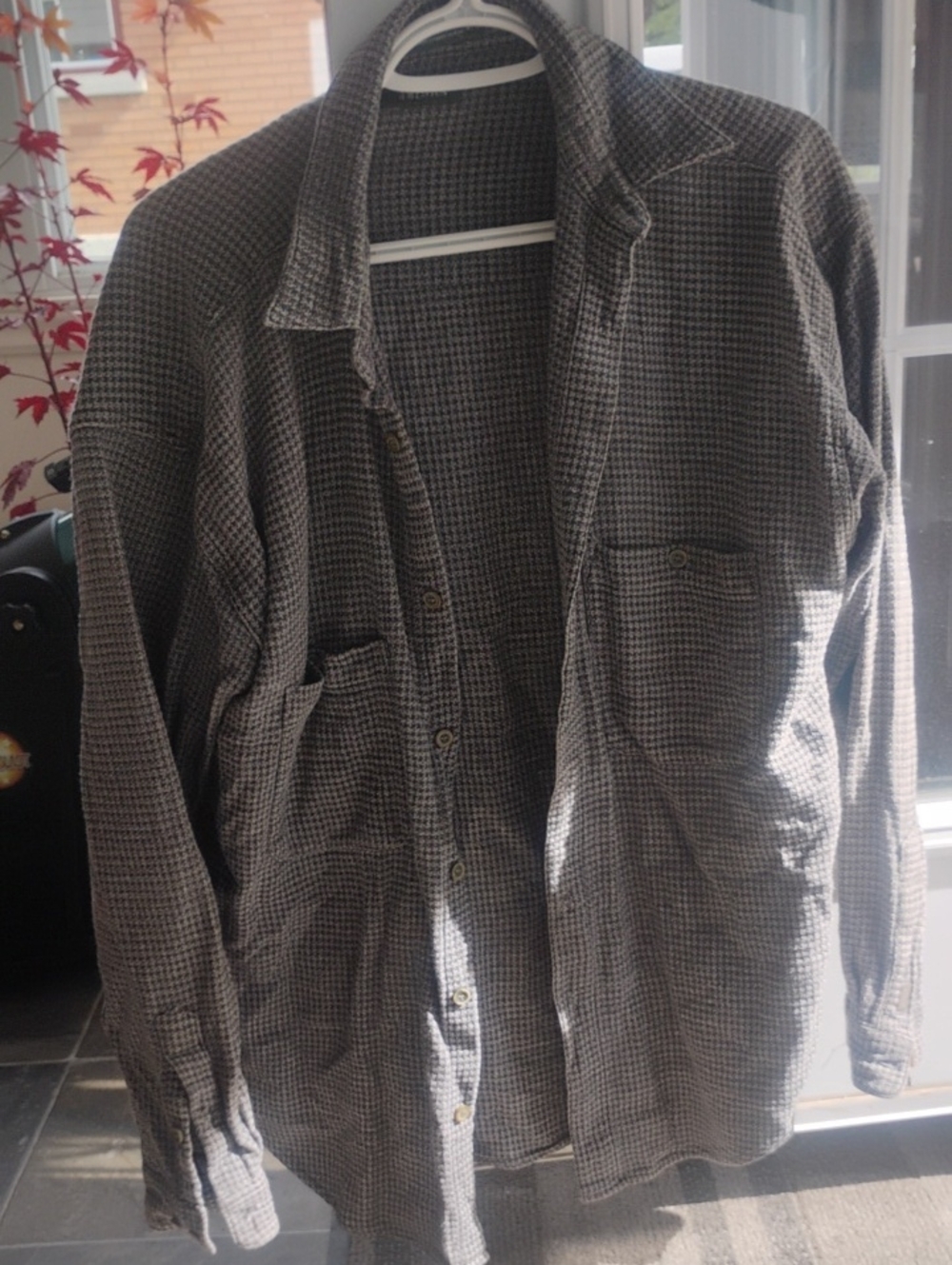 Men's Grey Check Overshirt Jacket